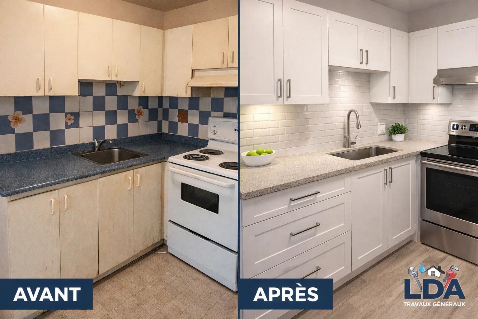 Rénovation cuisine avant/après